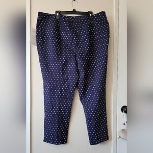 Coldwater Creek Kids Leggings in Navy with White Hearts